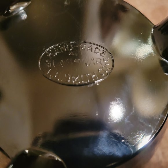 LE Smith Black Amethyst Glass Footed Vase - Picture 10 of 10